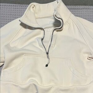 Peloton Lululemon Cream Quarter-Zip Pullover